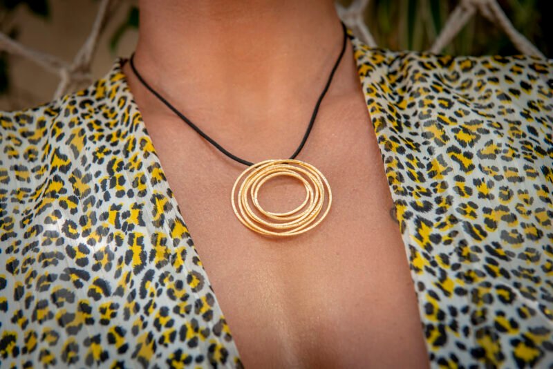 whirling gold χειροποίητο ασημένιο 925 μενταγιόν με επιχρύσωση - Image 3