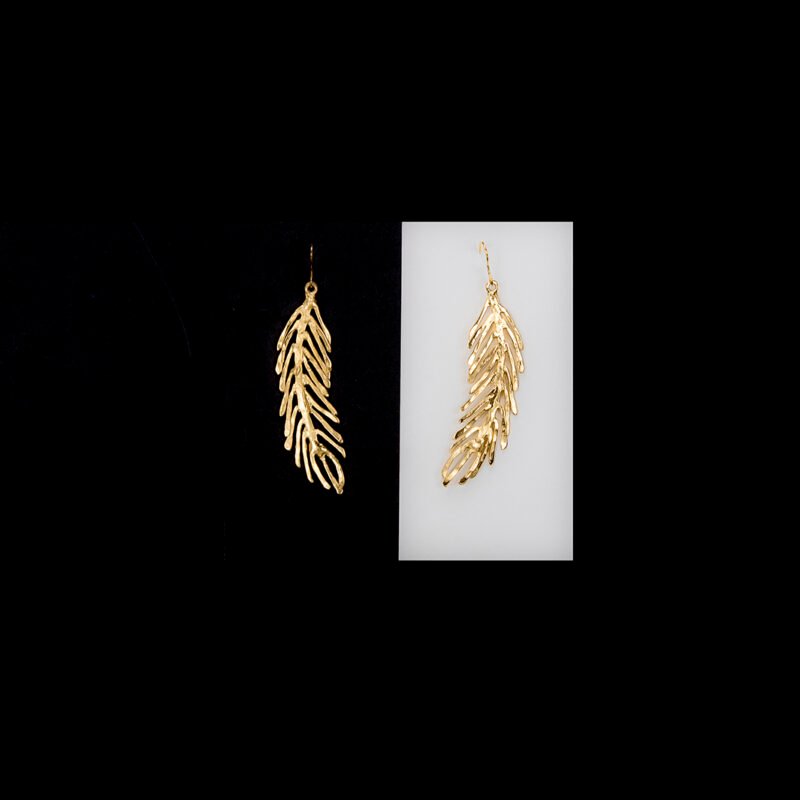 fteri gold χειροποίητα ασημένια σκουλαρίκια με επιχρύσωση