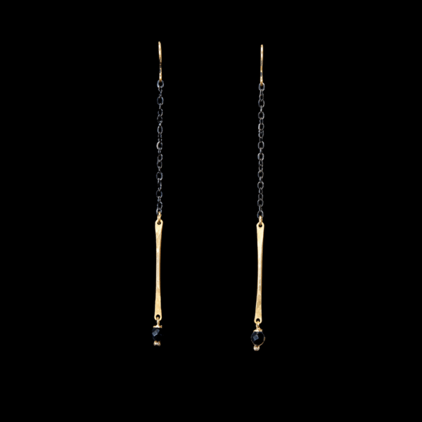 thelo Ασημένια Μακριά Σκουλαρίκια