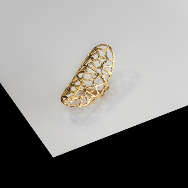 diakladosis gold ring χειροποίητο ασημένιο δαχτυλίδι με επιχρύσωση
