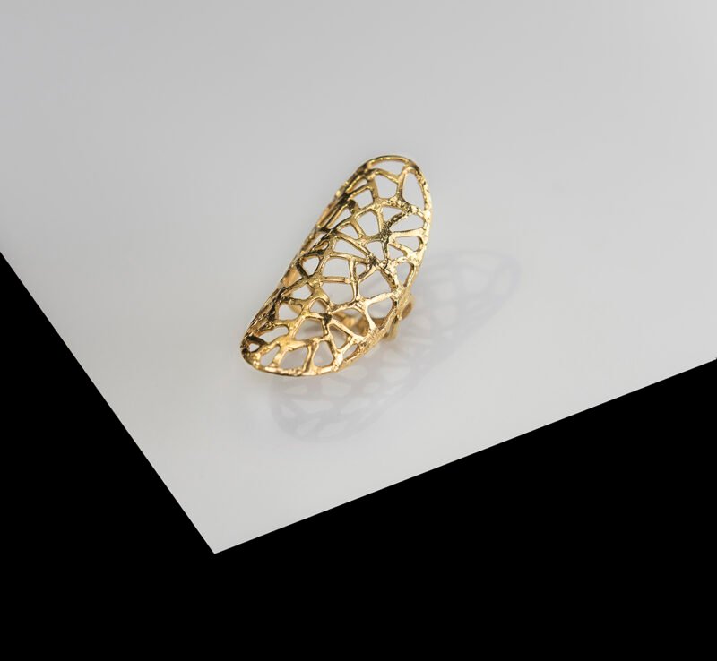 diakladosis gold ring χειροποίητο ασημένιο δαχτυλίδι με επιχρύσωση