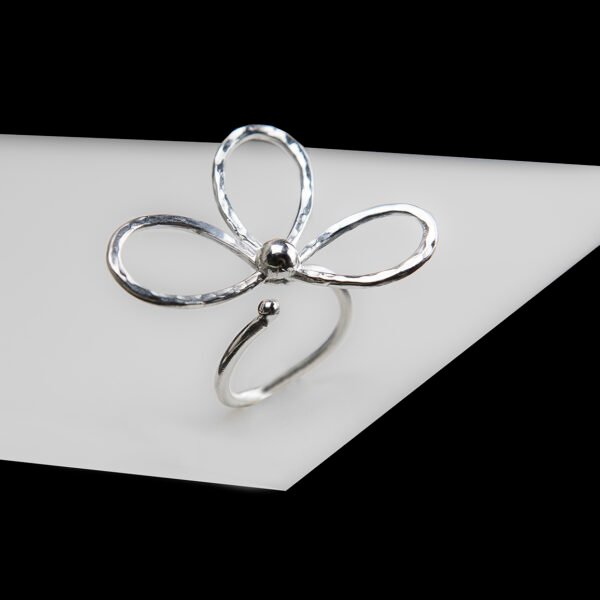daisy ring χειροποίητο ασημένιο 925 δαχτυλίδι