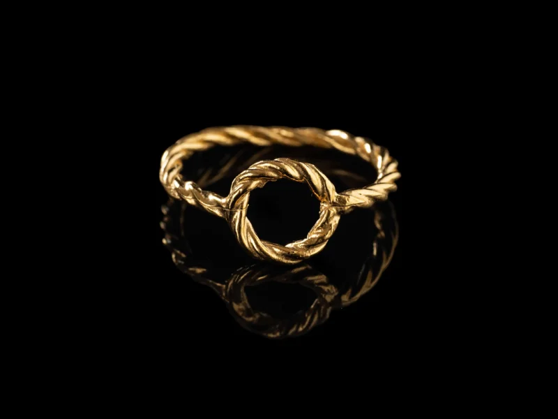 sabi gold χειροποίητο ασημένιο δαχτυλίδι - Image 2