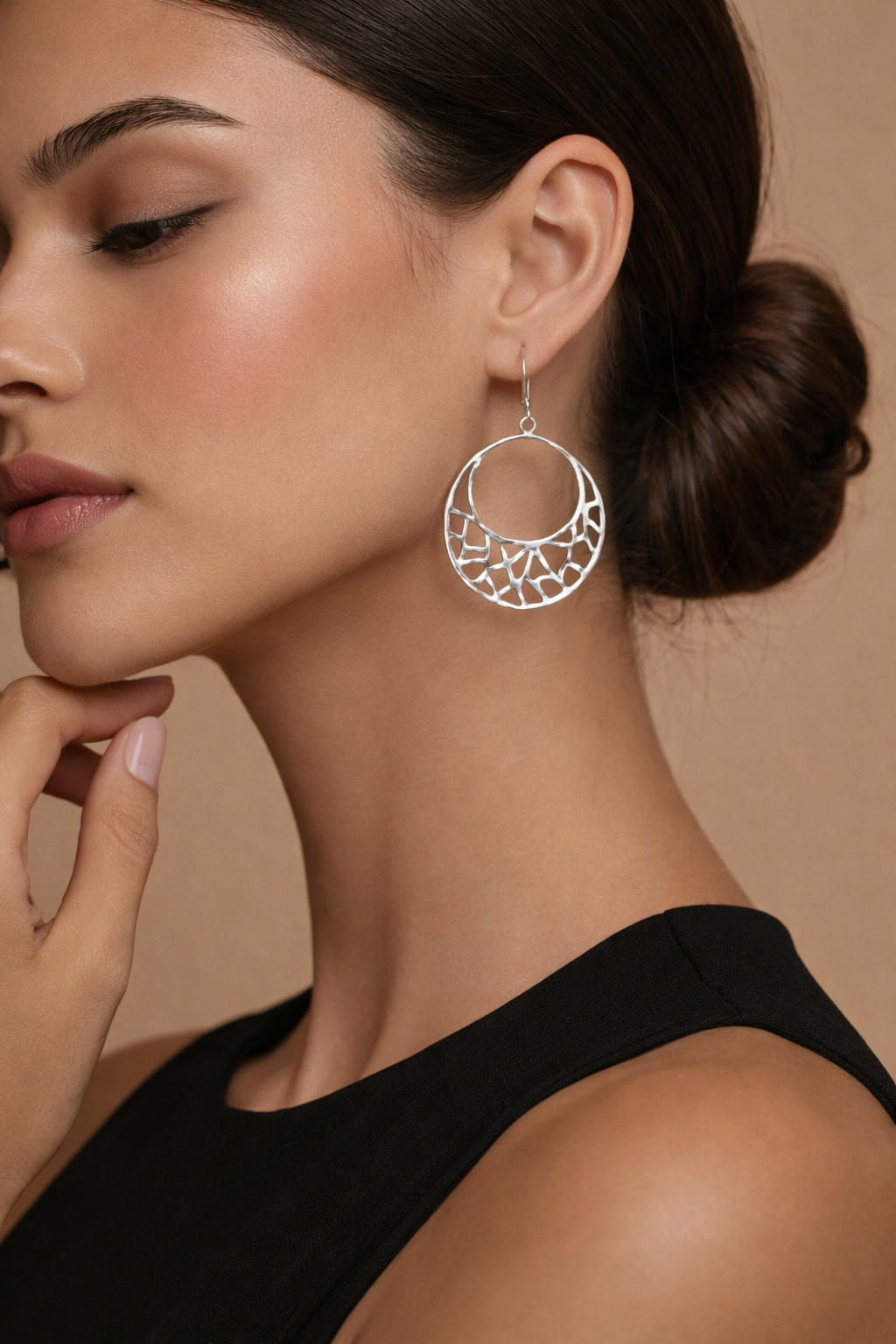 celebrate χειροποίητα ασημένια σκουλαρίκια - Image 2