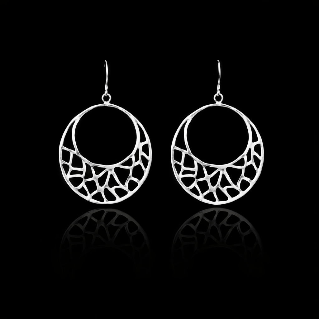 celebrate χειροποίητα ασημένια σκουλαρίκια