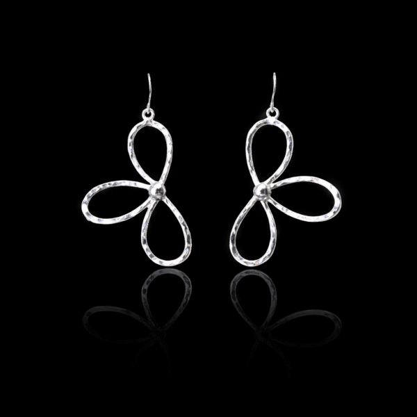 daisy χειροποίητα ασημένια σκουλαρίκια