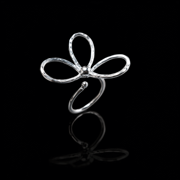 daisy ring χειροποίητο ασημένιο 925 δαχτυλίδι