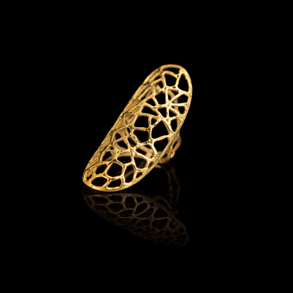 diakladosis gold ring χειροποίητο ασημένιο δαχτυλίδι με επιχρύσωση