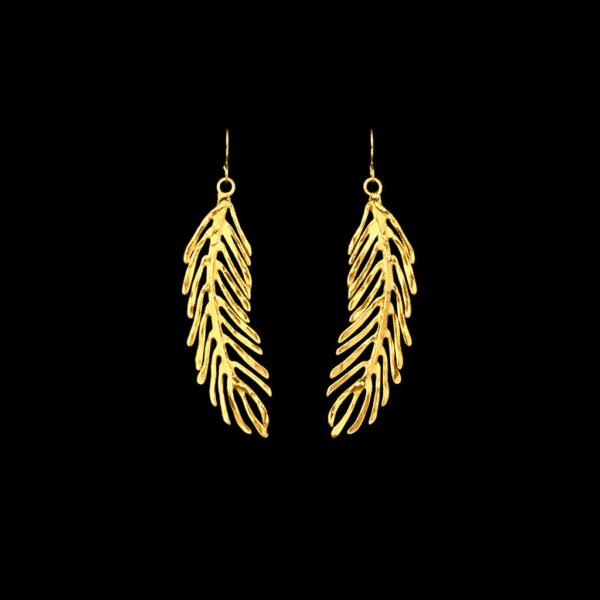 fteri gold χειροποίητα ασημένια σκουλαρίκια με επιχρύσωση