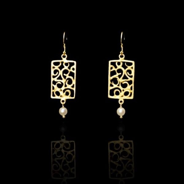 inspiration perl χειροποίητα ασημένια σκουλαρίκια