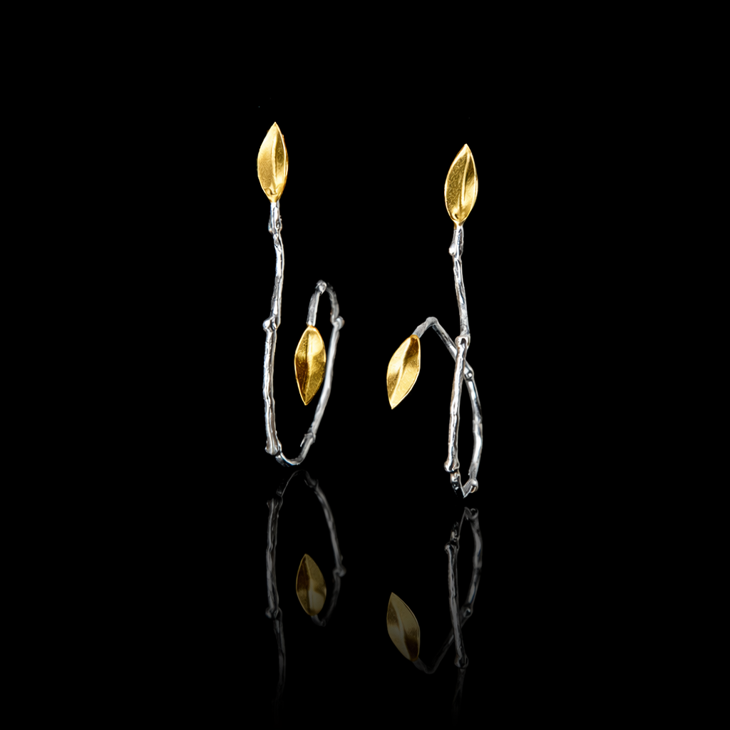 kladi χειροποίητα ασημένια σκουλαρίκια