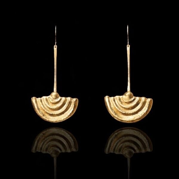 Tresure Χειροποίητα Ασημένια Σκουλαρίκια με Επιχρύσωση