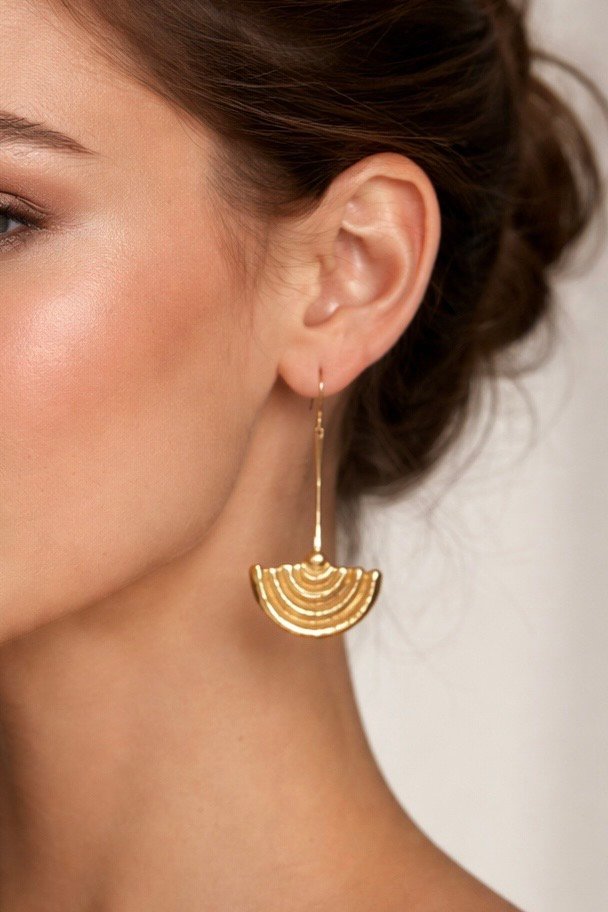 Tresure Χειροποίητα Ασημένια Σκουλαρίκια με Επιχρύσωση - Image 3