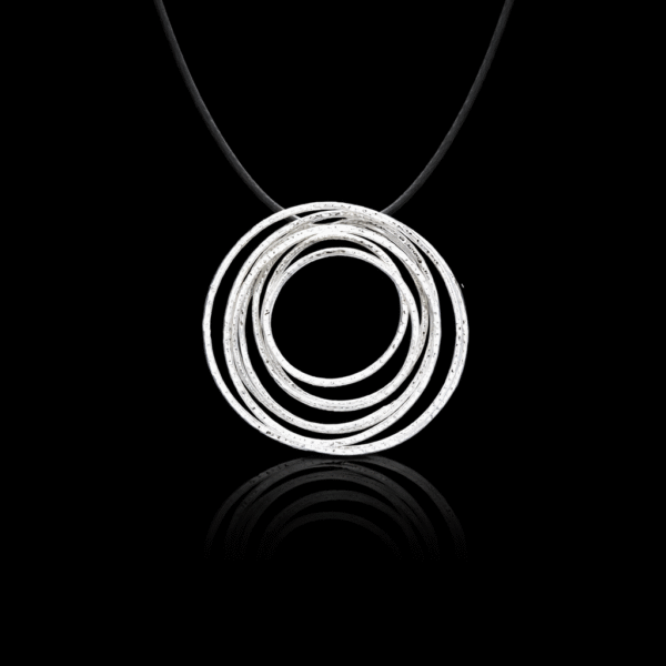 whirling χειροποίητο ασημένιο 925 μενταγιόν