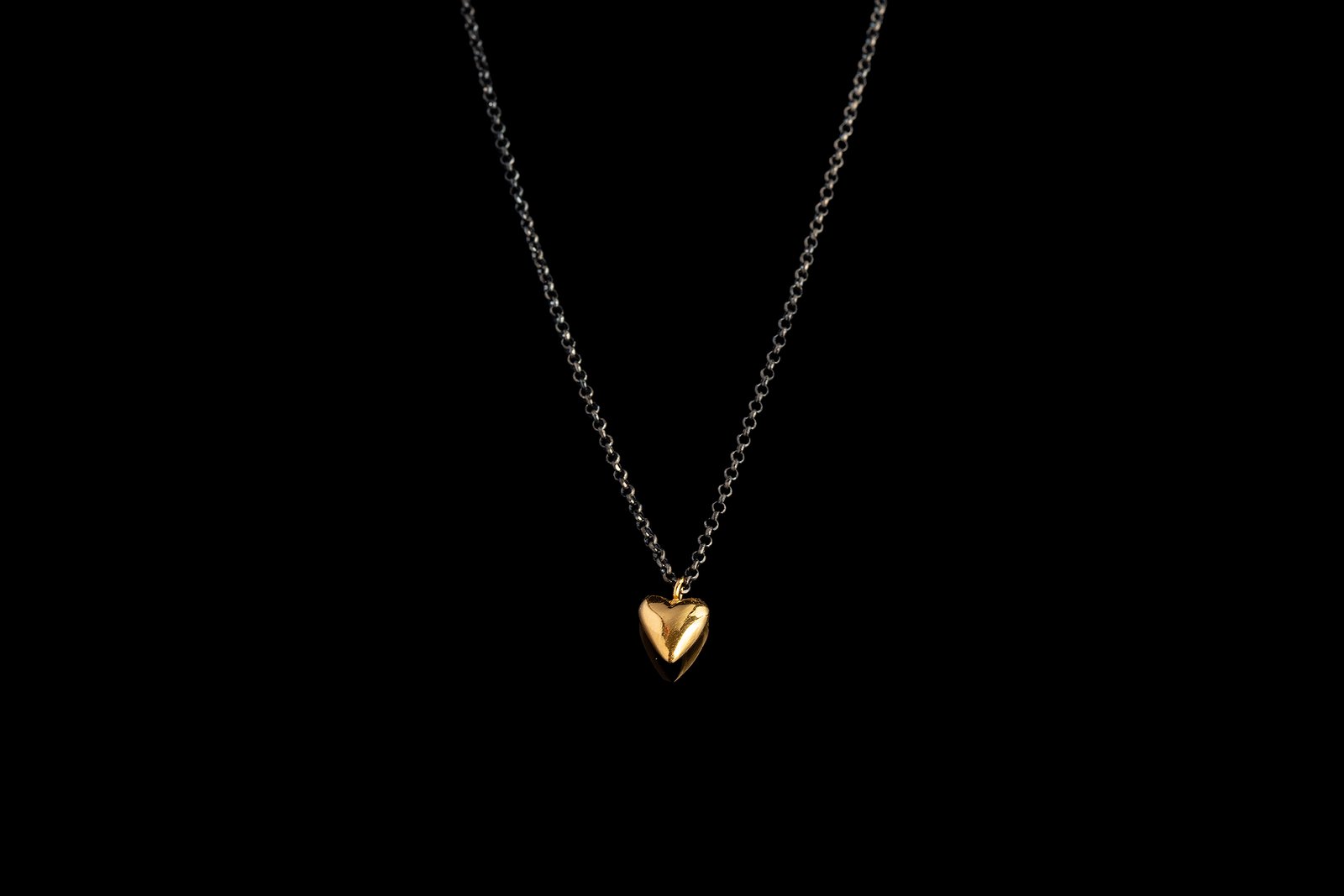 Heartlight - Ασημένια καρδιά με επιχρύσωση