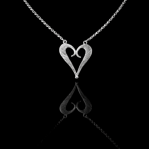 Amia Χειροποίητο Ασημένιο Μενταγιόν Καρδιά