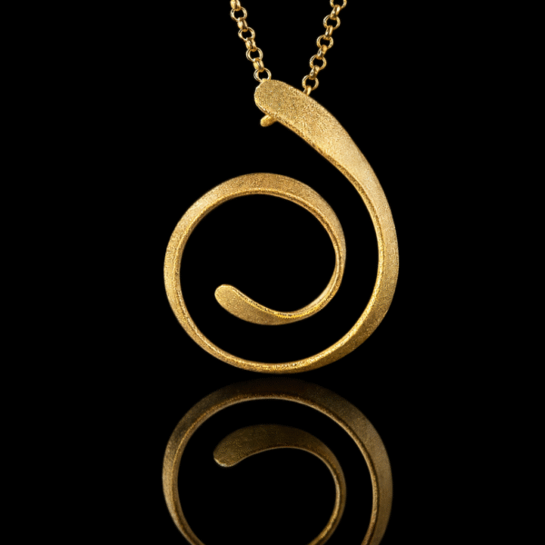 animus gold - Μενταγιόν από Ασήμι με Επιχρύσωση -Σύμβολο Ροής & Αναγέννησης