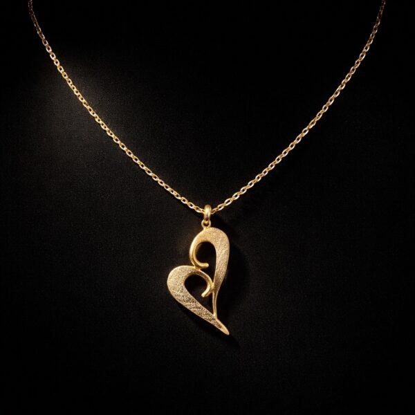 Énosi Gold Χειροποίητο Ασημένιο Επιχρυσωμένο Μενταγιόν Καρδιά