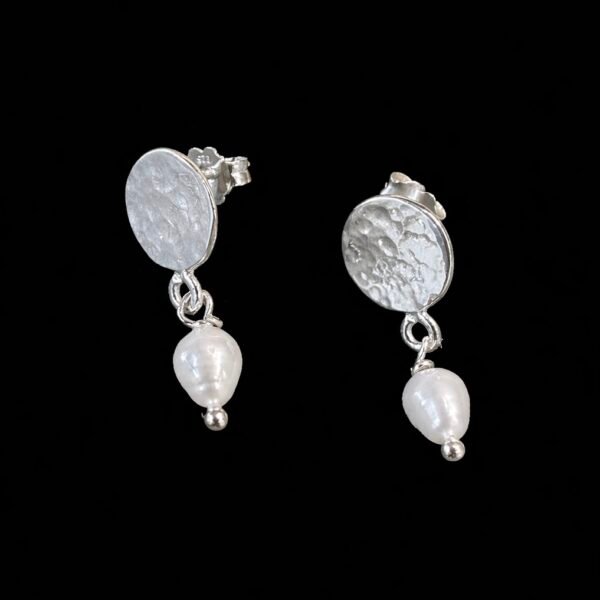 Simi -Χειροποίητα Ασημένια Σκουλαρίκια με Μαργαριτάρι