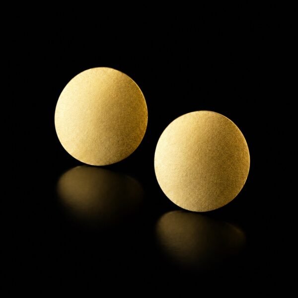 Sunlight Earrings - Σκουλαρίκια σε κυκλικό σχήμα με επιχρύσωση