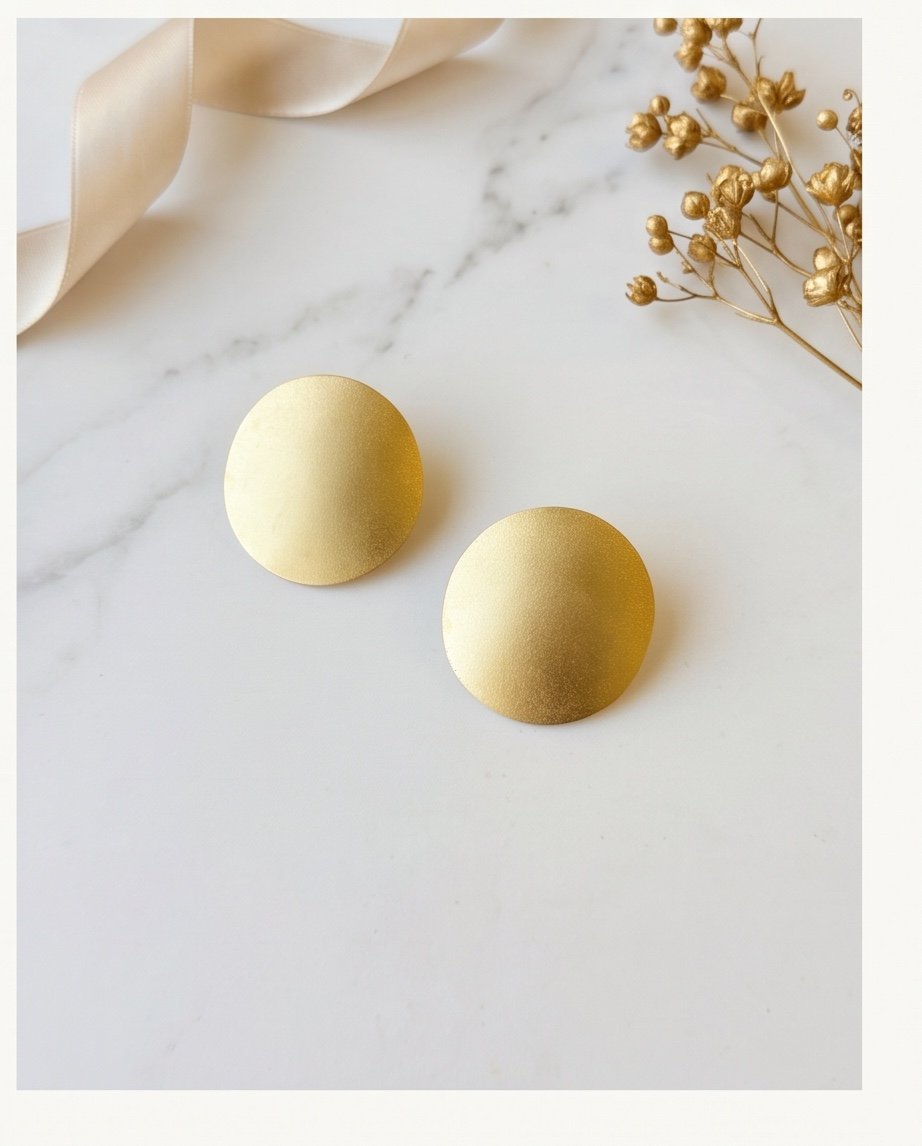 Sunlight Earrings - Σκουλαρίκια σε κυκλικό σχήμα με επιχρύσωση - Image 3