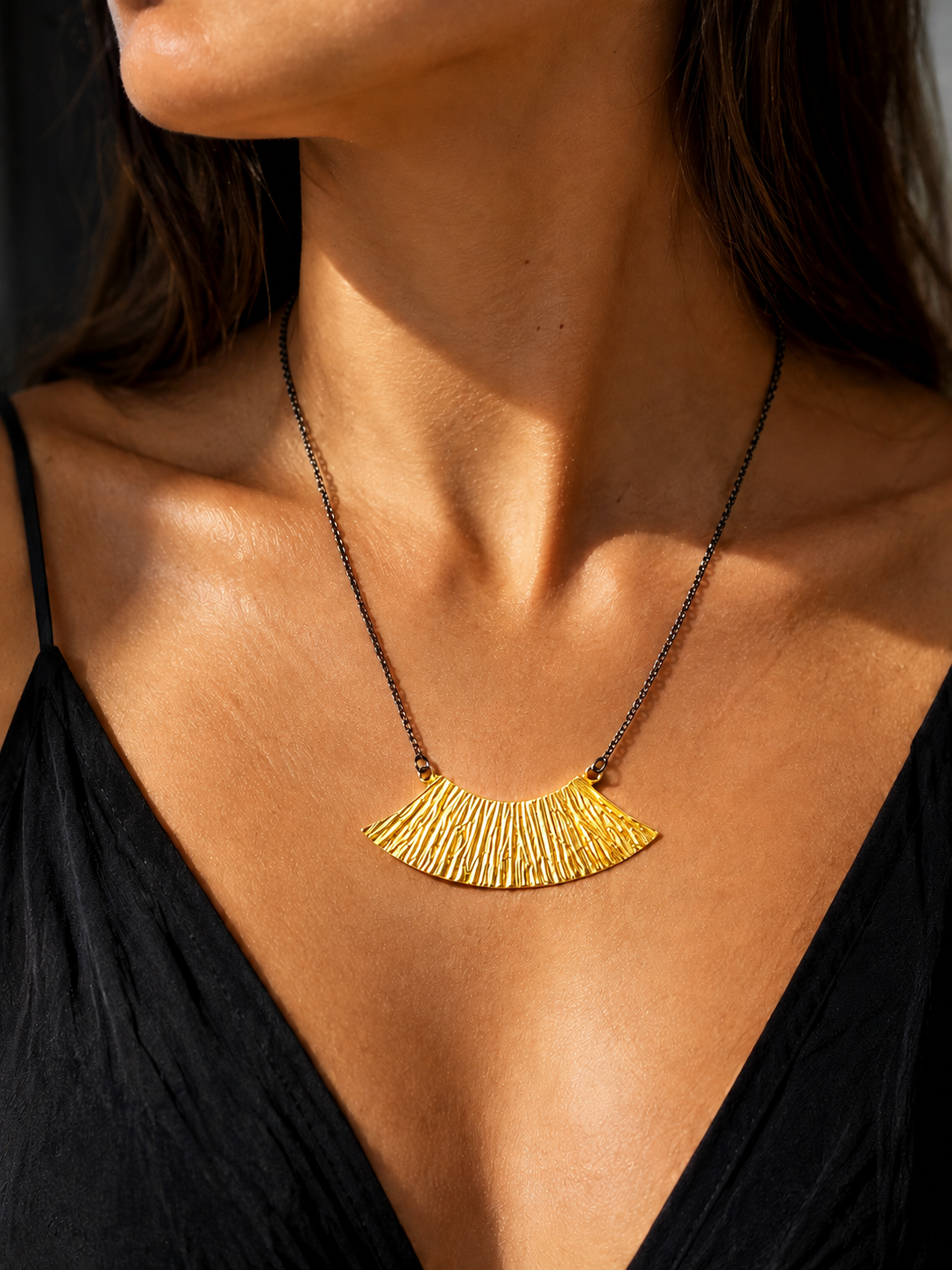 Helia Necklace - Μενταγιόν Από Ασήμι 925 Με Επιχρύσωση - Image 2