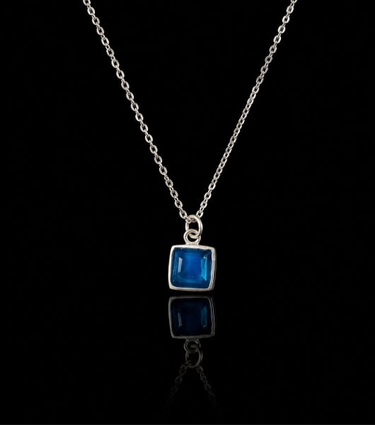 Aegean Blue - Μενταγιόν Από Ασήμι 925 Με Μπλέ Σμάλτο